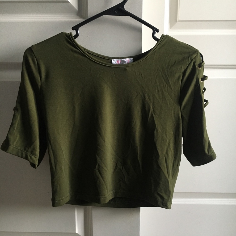 Agaci - Army Green Crop Top